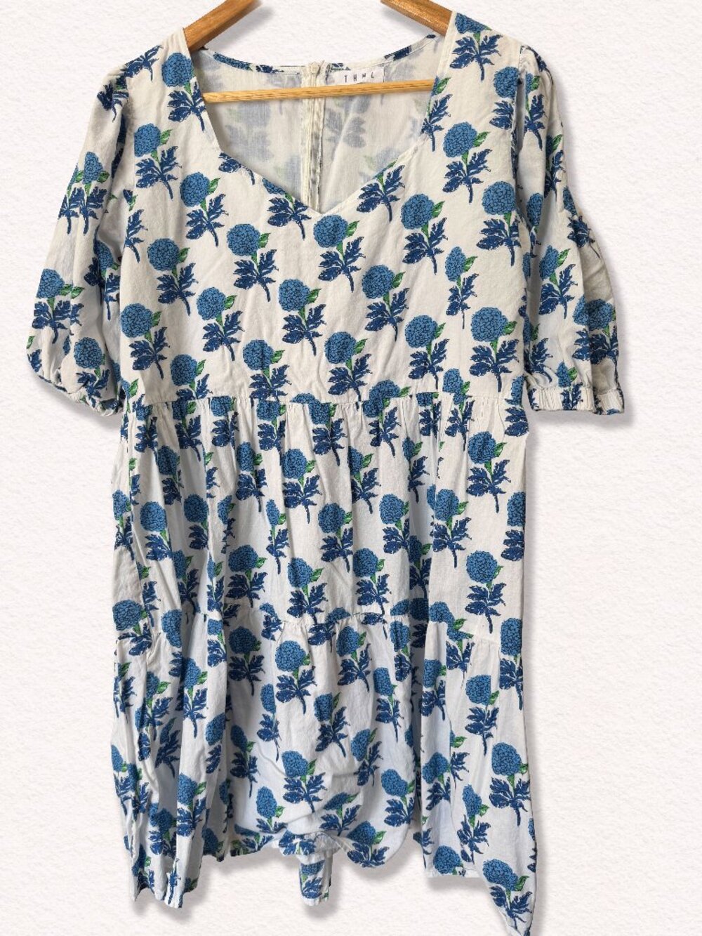 THML floral white and blue dress
